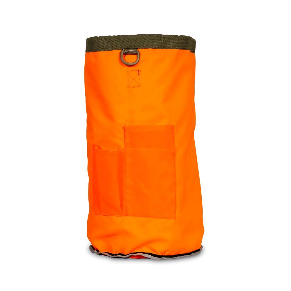 Kelly Kettle heavy duty green kit bag with shoulder strap for camping gear storage
inside out