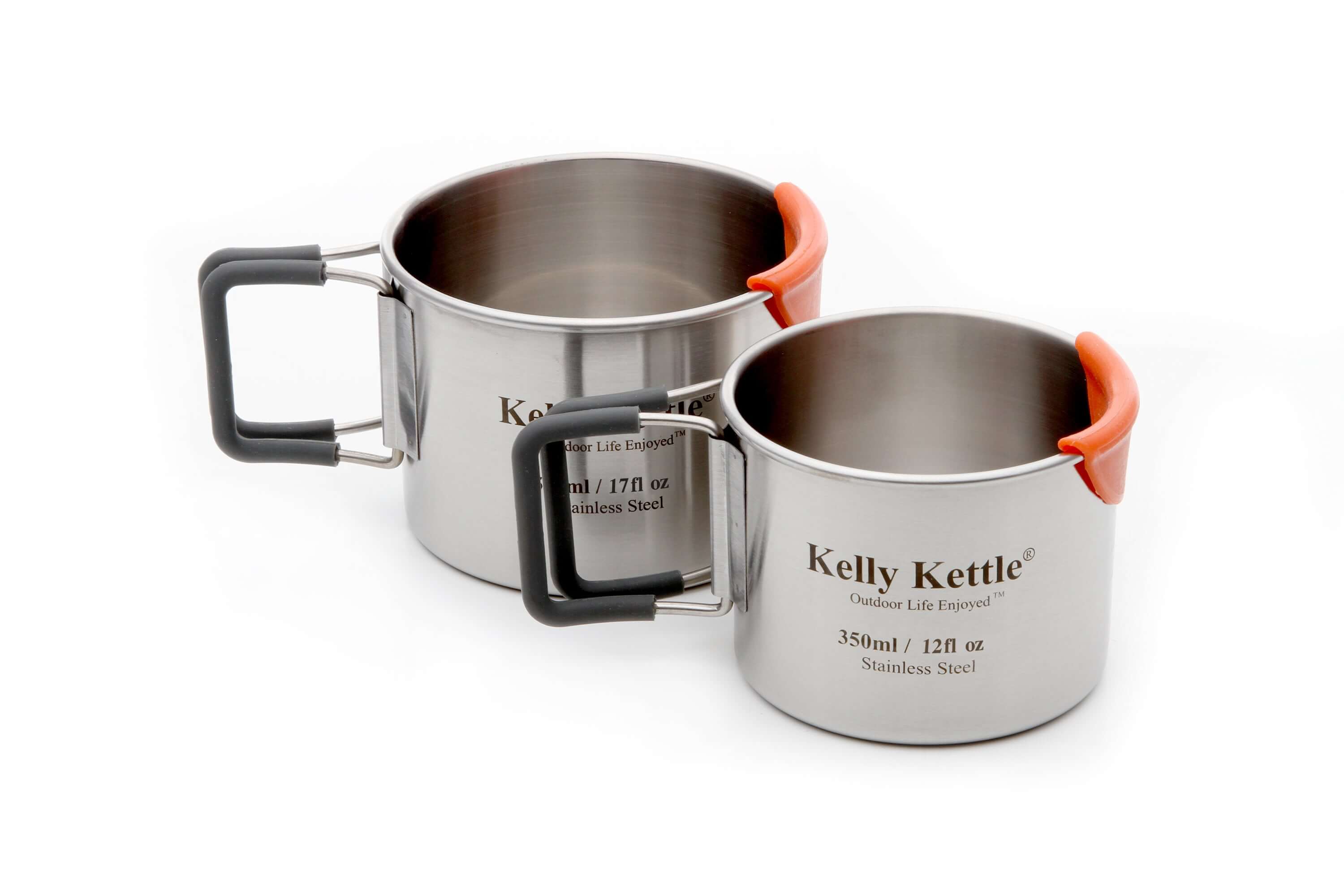 Kelly Kettle stainless steel camping cup set 350ml and 500ml for outdoor cooking