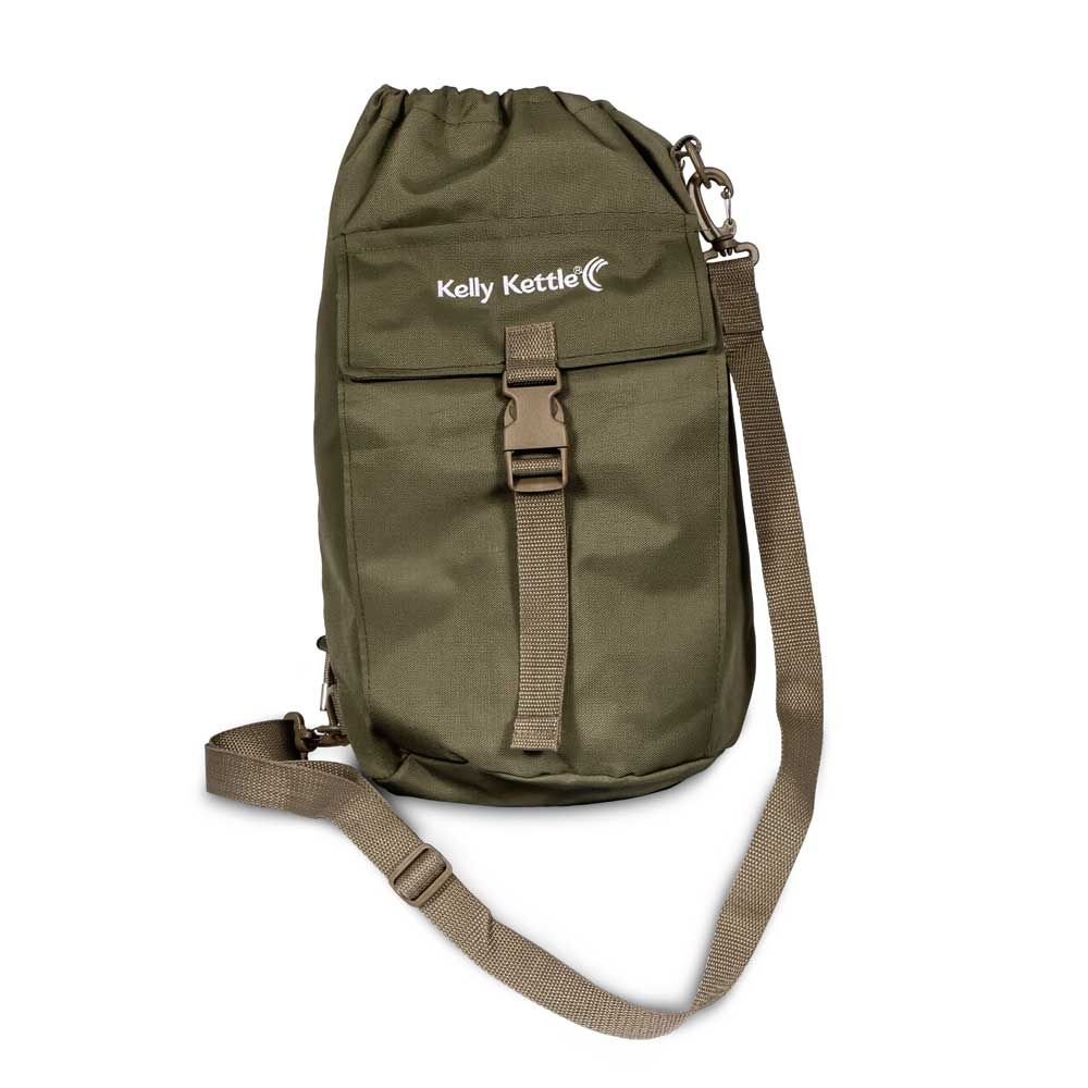 Kelly Kettle heavy duty green kit bag with shoulder strap for camping gear storage

