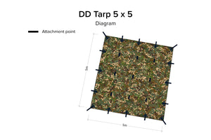 DD Tarp XXL 5m x 5m (Choice of colour)